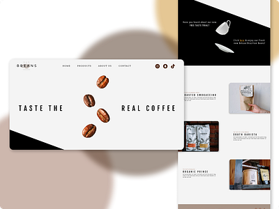 Coffee Shop Brand web design