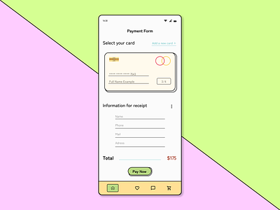 #DailyUI -  Credit Card Checkout - App design
