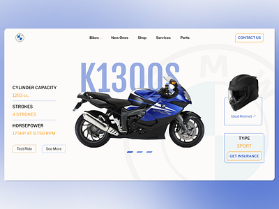 #DailyUI - LANDING PAGE - Motorcycle Brand bmw branding dailyui design icon landing landing page motorcycles typography ui ux vector web web design