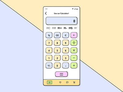 #DailyUI - Calculator - App design app app design branding dailyui design graphic design icon illustration line art logo pastels typography ui ux vector