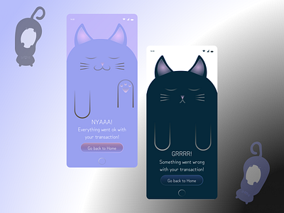 #DailyUI - Flash Message App Design with Cats - Kitties