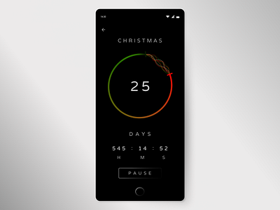 #DailyUI - Countdown Timer App Design - Christmas Edition