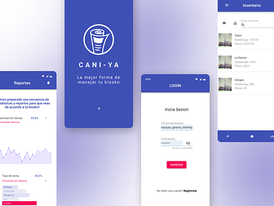 CaniYa - App Design for Newspapers Kiosks Administration app app design branding design graphic design icon illustration logo typography ui ux vector web app