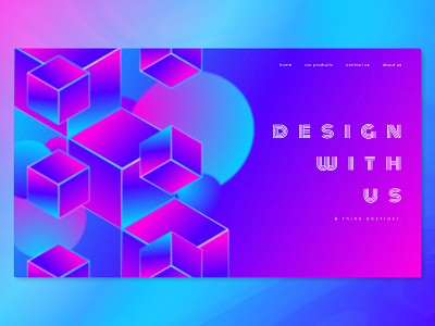 Home Landing Page for Designers Studio - Abstract - Gradients abstract branding design design studio gradients icon illustration landing page logo shapes typography ui ux web design web page