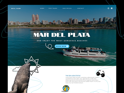 Travel Agency Web Page Design - Mar del Plata's city beach!