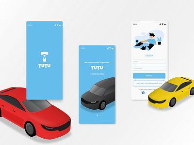 TuTu App Design for passenger transport service app branding design graphic design icon illustration logo mobile service transport uber ui ux vector