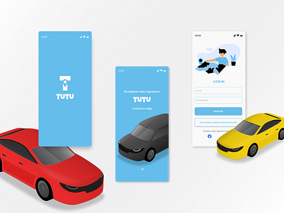 TuTu App Design for passenger transport service