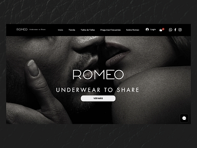HOME - Web Design for male lingerie brand branding design graphic design icon illustration lingerie logo male lingerie romeo ui ux vector web