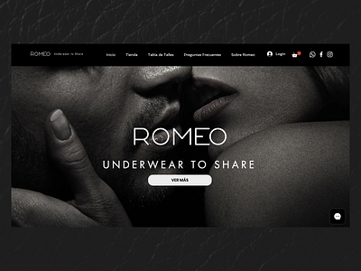 HOME - Web Design for male lingerie brand