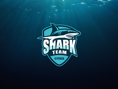 Shark Team Logo blue cyprus darkblue logo sea shark team