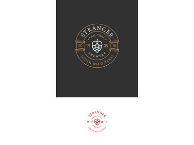 Stranger Brewery brewery logo typography vector vintage