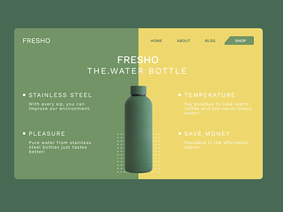FRESHO - Product Website Design aesthetic design figma hello home home page inspiration inspo landing page modern new member product product page simple ui ux