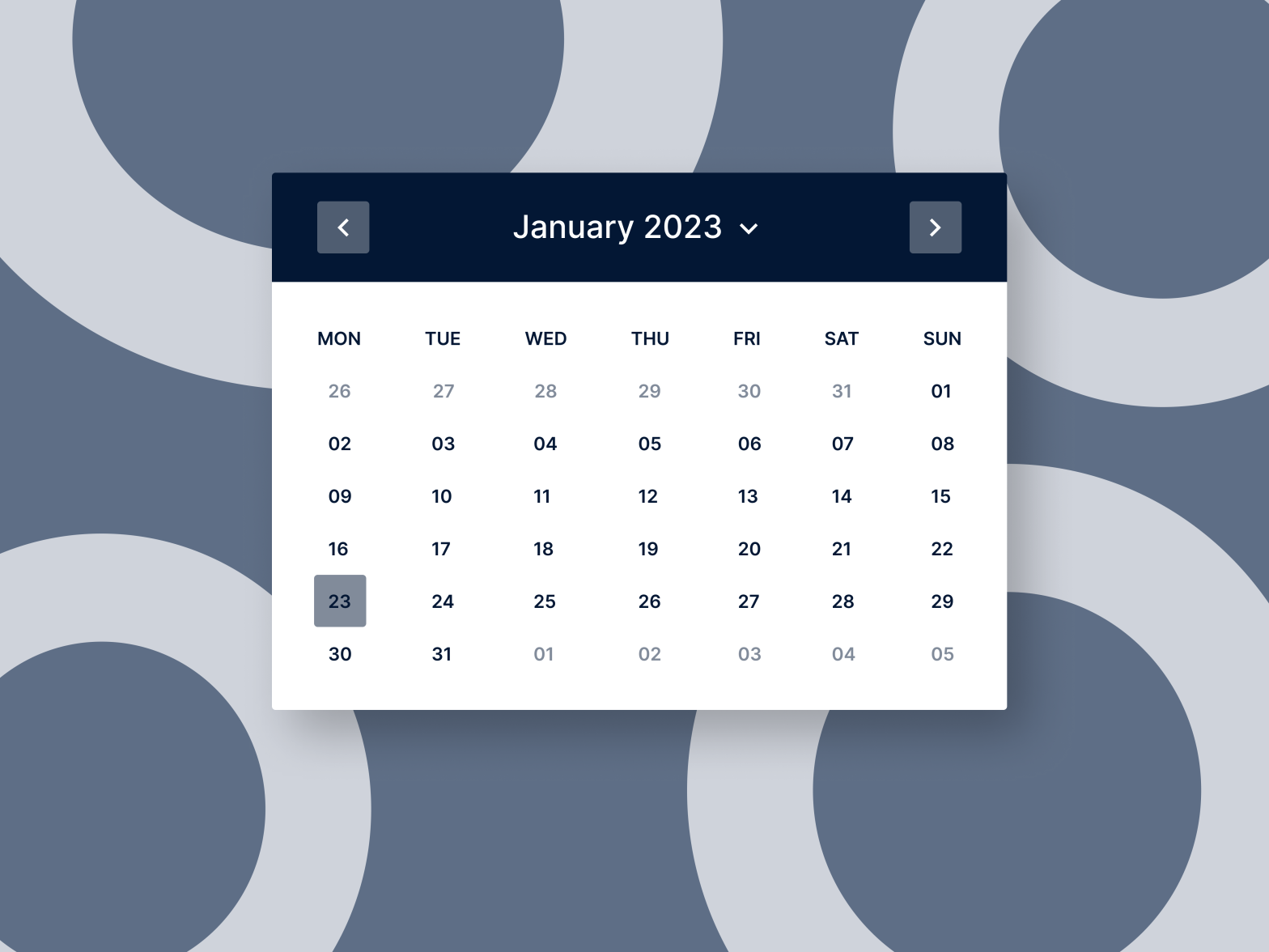 Calendar UI by Ajsela Felic on Dribbble