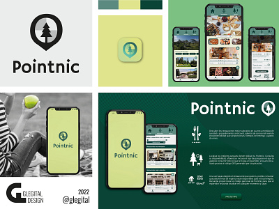 Pointnic app concept brand indentity branding design graphic design logo ui ui design ux ux design vector