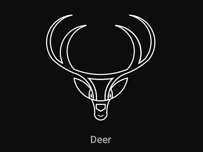 Deer branding design icon illustration logo typography vector