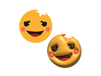 3D emoji in vector