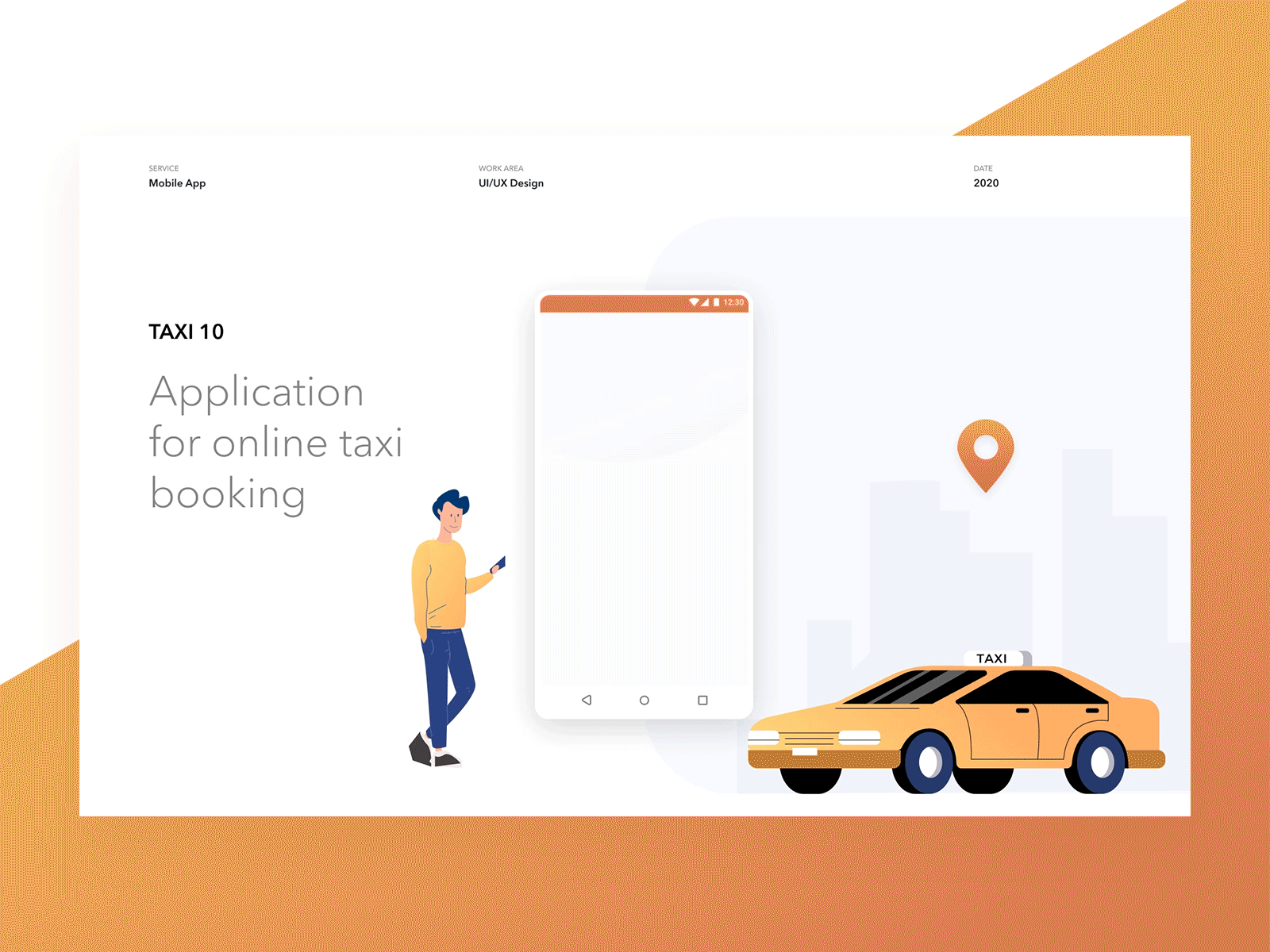 Taxi service app android design illustration ios taxi app ui ux