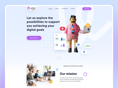 Digital agency 3d agency design marketing ui ux