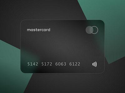 Glass Credit Card card credit credit card design mastercard ui