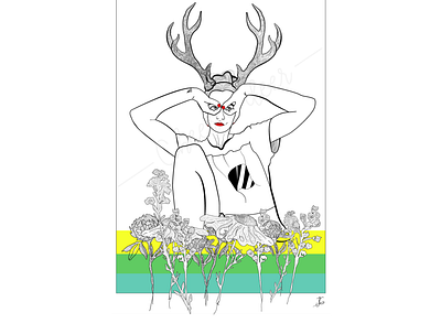 'Be a Deer' Illustration design illustration vector