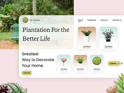 Go Green website Landing Page augmentedreality branding creative graphic design herosection interactiondesign landingpage logo ui uiux webdesign