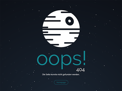 404 Page 404 animation death star not found star wars stars