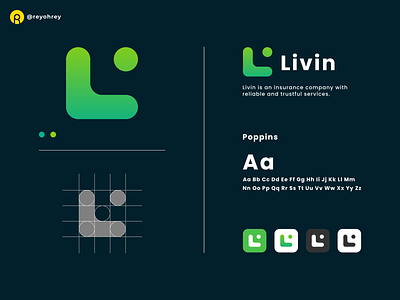 L + I Flat, Minimalist Logo Concept