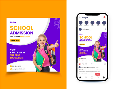 Admission Social Media Post Design