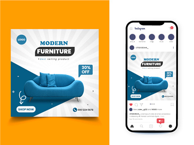 Modern Furniture Social Media Post Design