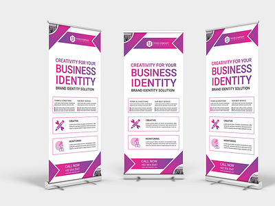 Roll Up Banner Design branding creative design graphic design modern roll up banner design