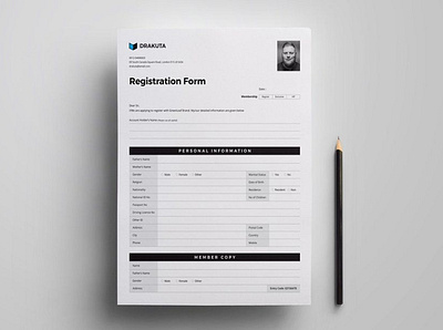 Registration Form Design branding creative design graphic design registration form design