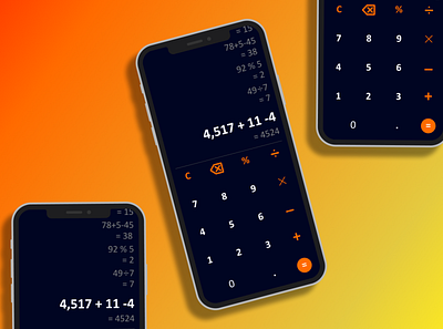 Calculator Design / Daily Ui design Challenge Day 4