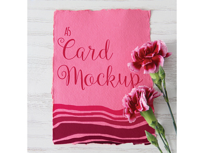 A5 Pink Card Mockup a5 design mock up mockup photoshop pink