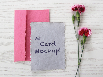 A5 Grey Card Mockup a5 card flowers grey mock up mockup photoshop pink template