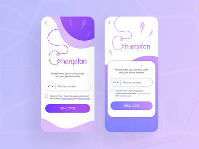 Verification screen app design login logo mobile phone screen sign up ui ux verification web design