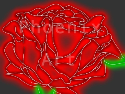 Glowing Rose design