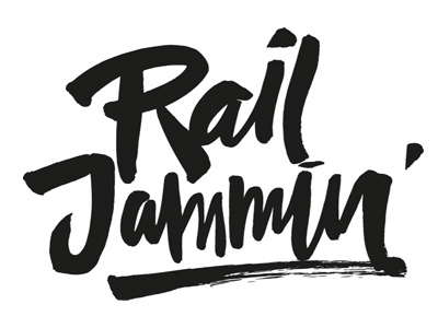 Rail Jammin' brush calligraphy calligraphy