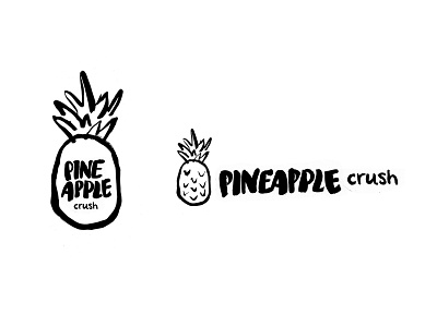 pineapple crush brush calligraphy calligraphy logo pineapple