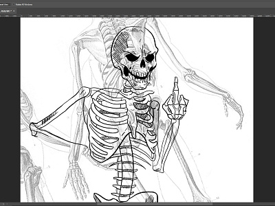 I drawing skeleton tshirt