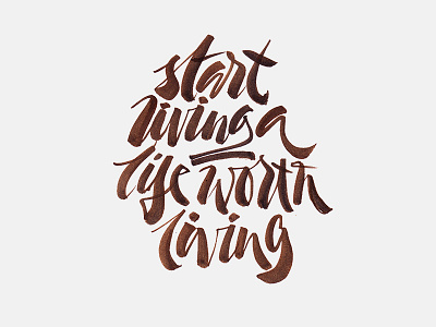 start calligraphy inspiration pentel brush quote