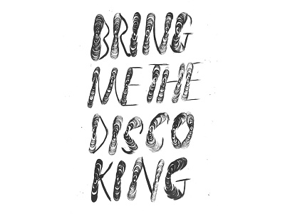 DISCO KING brush calligraphy david bowie disco king pentel pentel brush