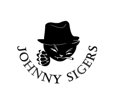 Logo of Johnny Sigers, tobacco shop design graphic design icon logo typography