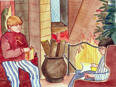 Harry Potter illustration design illustration painting watercolor