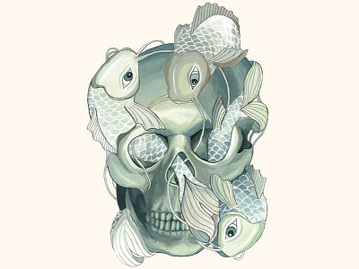 Alexander McQueen Skull alexander mcqueen fashion fish koy pattern photoshop print skull tattoo