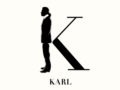 Karl abc black fashion illustration karl lagerfeld type