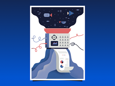 Bianco editorial editorialillustration illustration magazine science technology