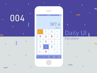 Daily Ui #004 app calculator daily ui flat