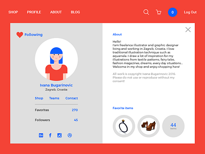 Daily Ui #006 daily ui illustration user profile