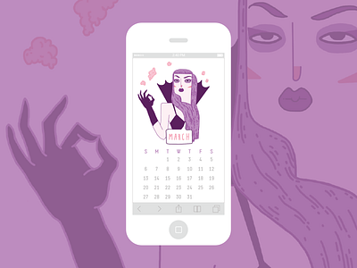 March Calendar calendar free illustration iphone march wallpaper