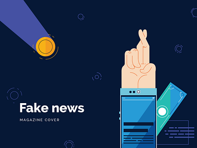 Fake News illustration money technology vector